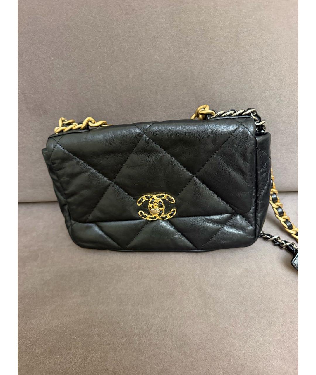 CHANEL Черная кожаная сумка через плечо, фото 8