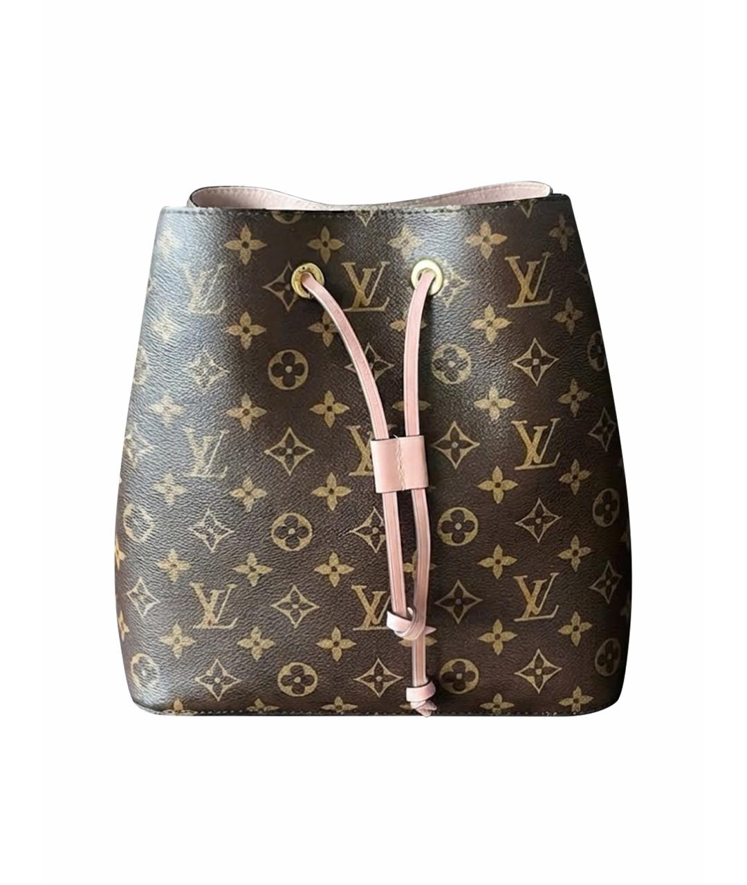 LOUIS VUITTON Коричневая кожаная сумка тоут, фото 1