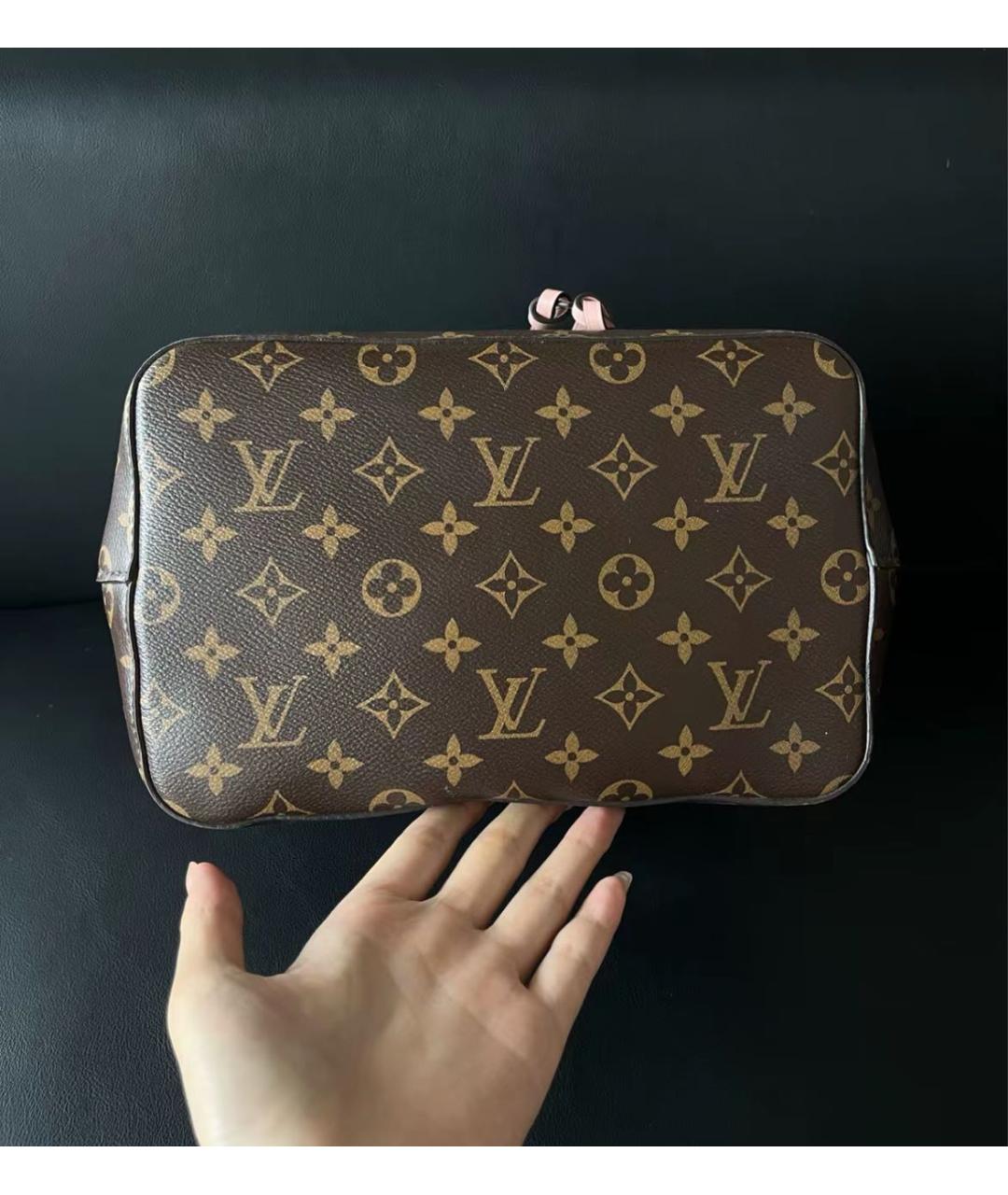 LOUIS VUITTON Коричневая кожаная сумка тоут, фото 5