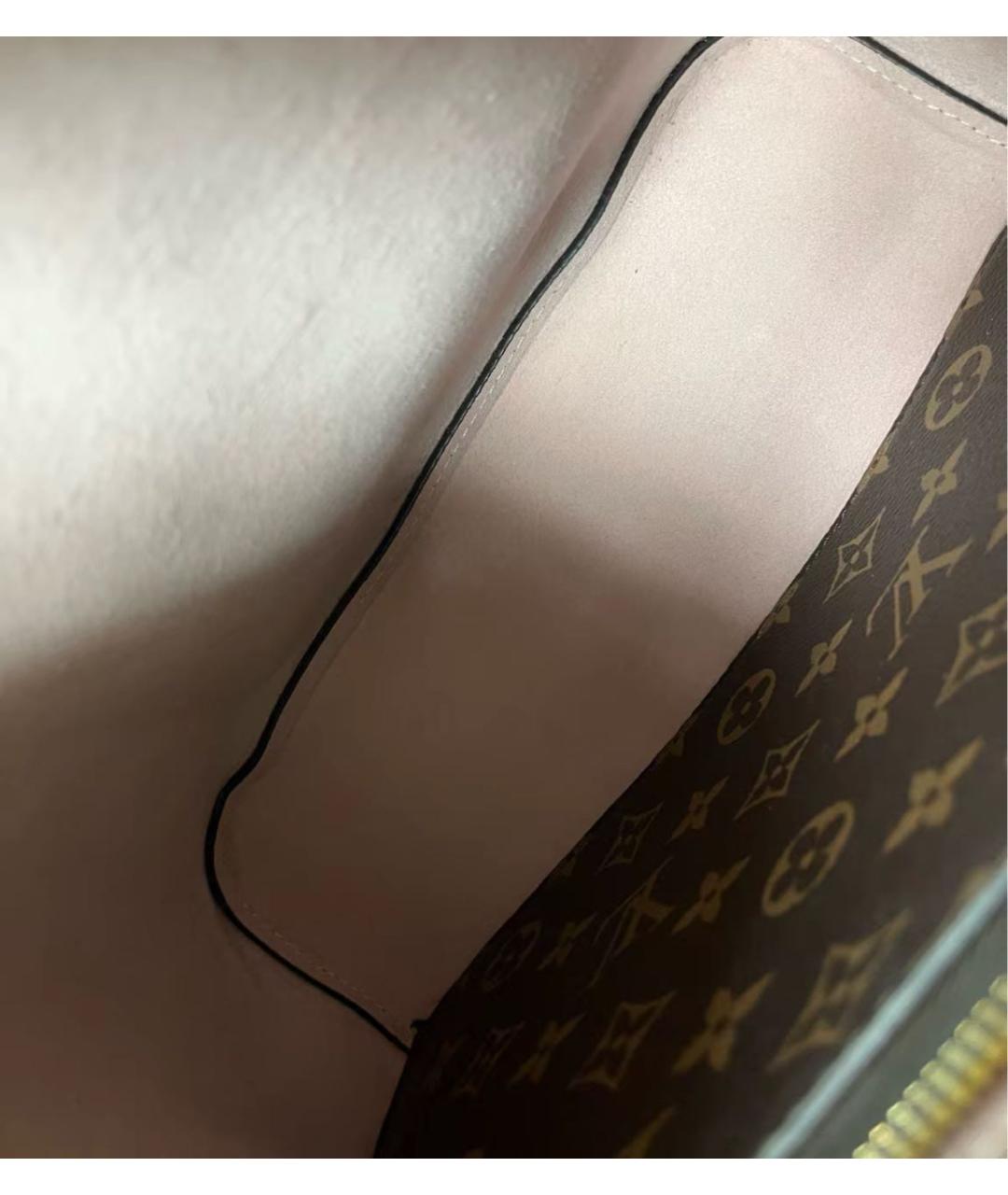 LOUIS VUITTON Коричневая кожаная сумка тоут, фото 6