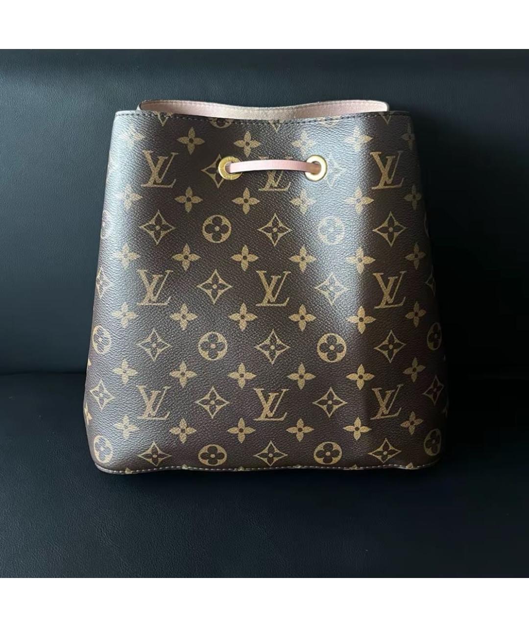 LOUIS VUITTON Коричневая кожаная сумка тоут, фото 2