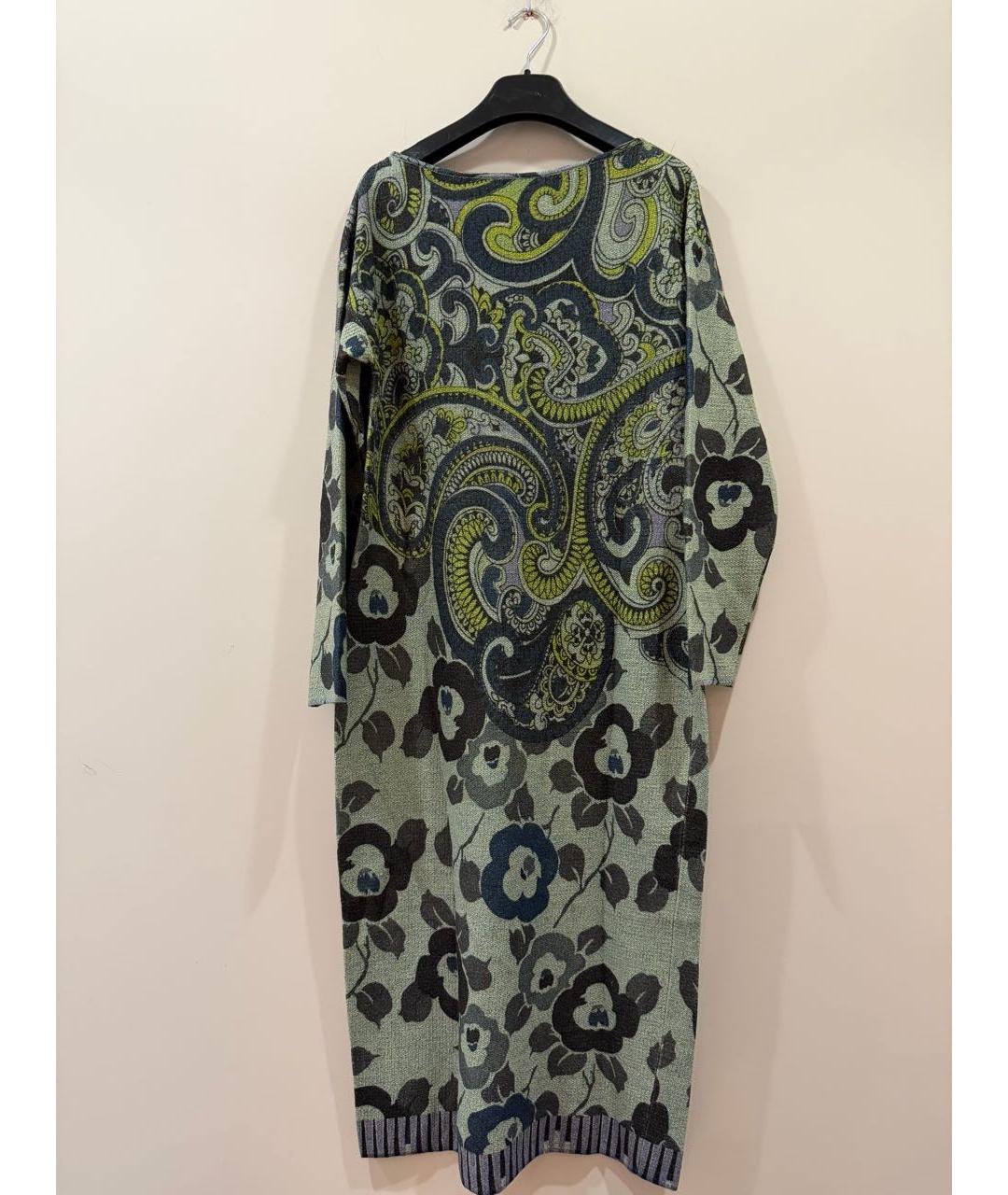 ETRO Зеленое шерстяное повседневное платье, фото 2