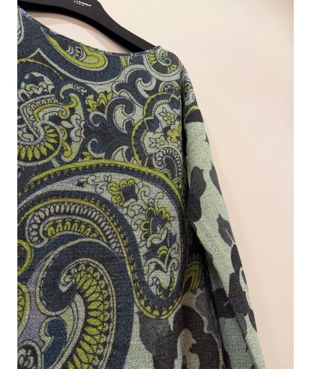 ETRO Зеленое шерстяное повседневное платье, фото 5