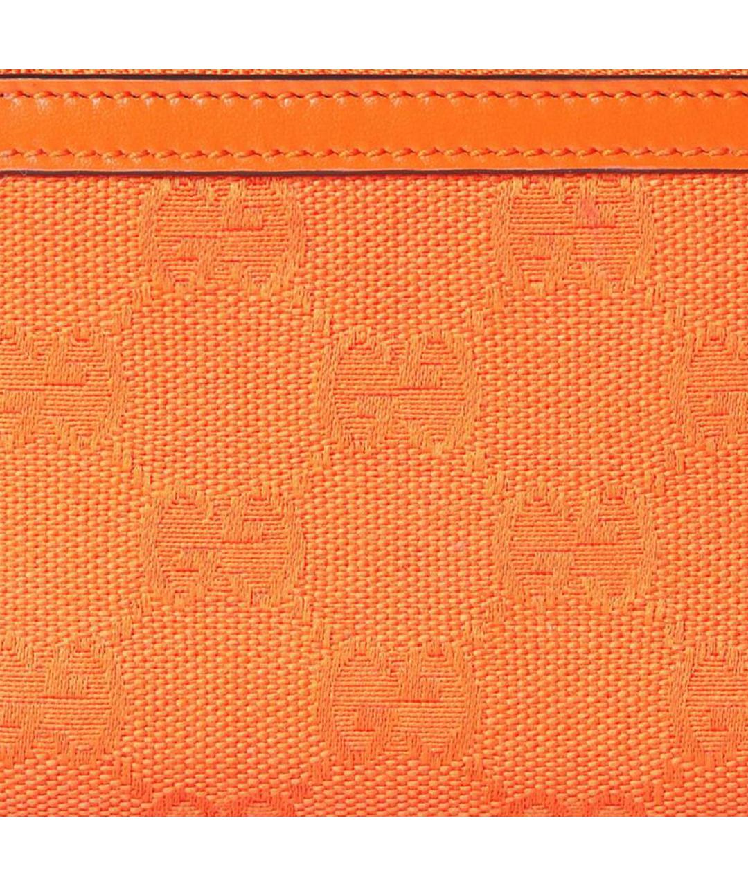 GUCCI Оранжевый кожаный кардхолдер, фото 5