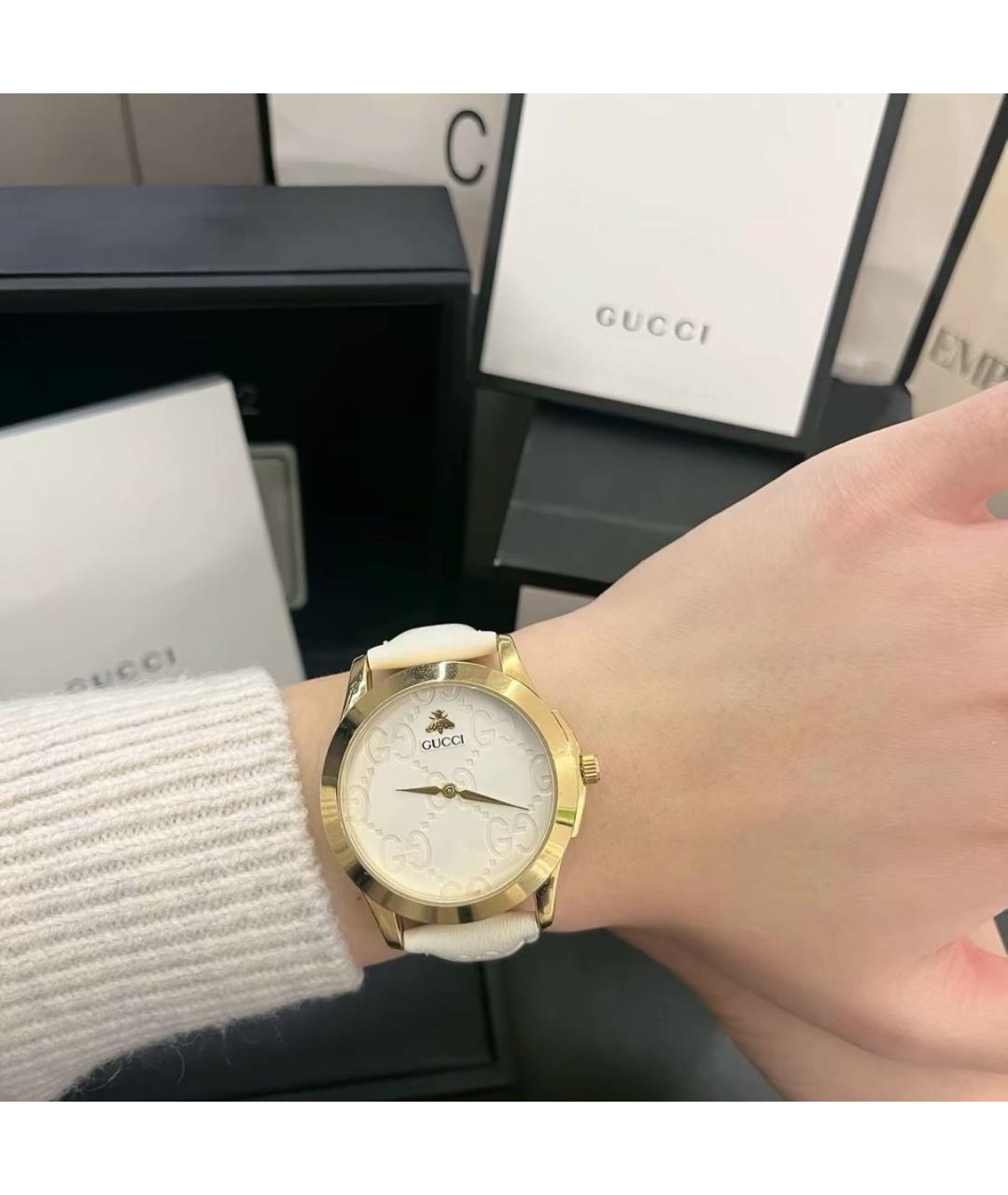 GUCCI Белые часы, фото 8