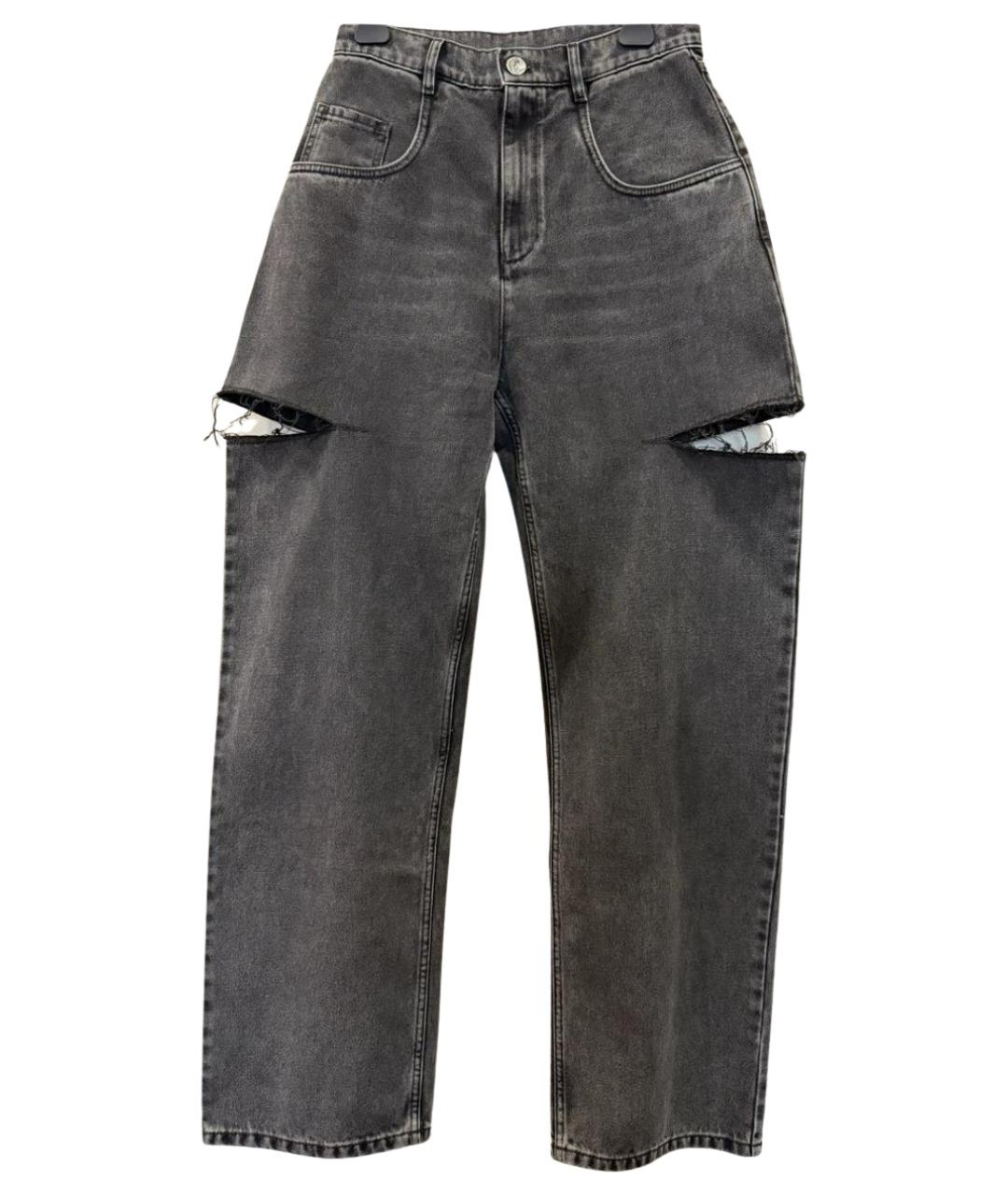 MAISON MARGIELA Черные хлопковые прямые джинсы, фото 1