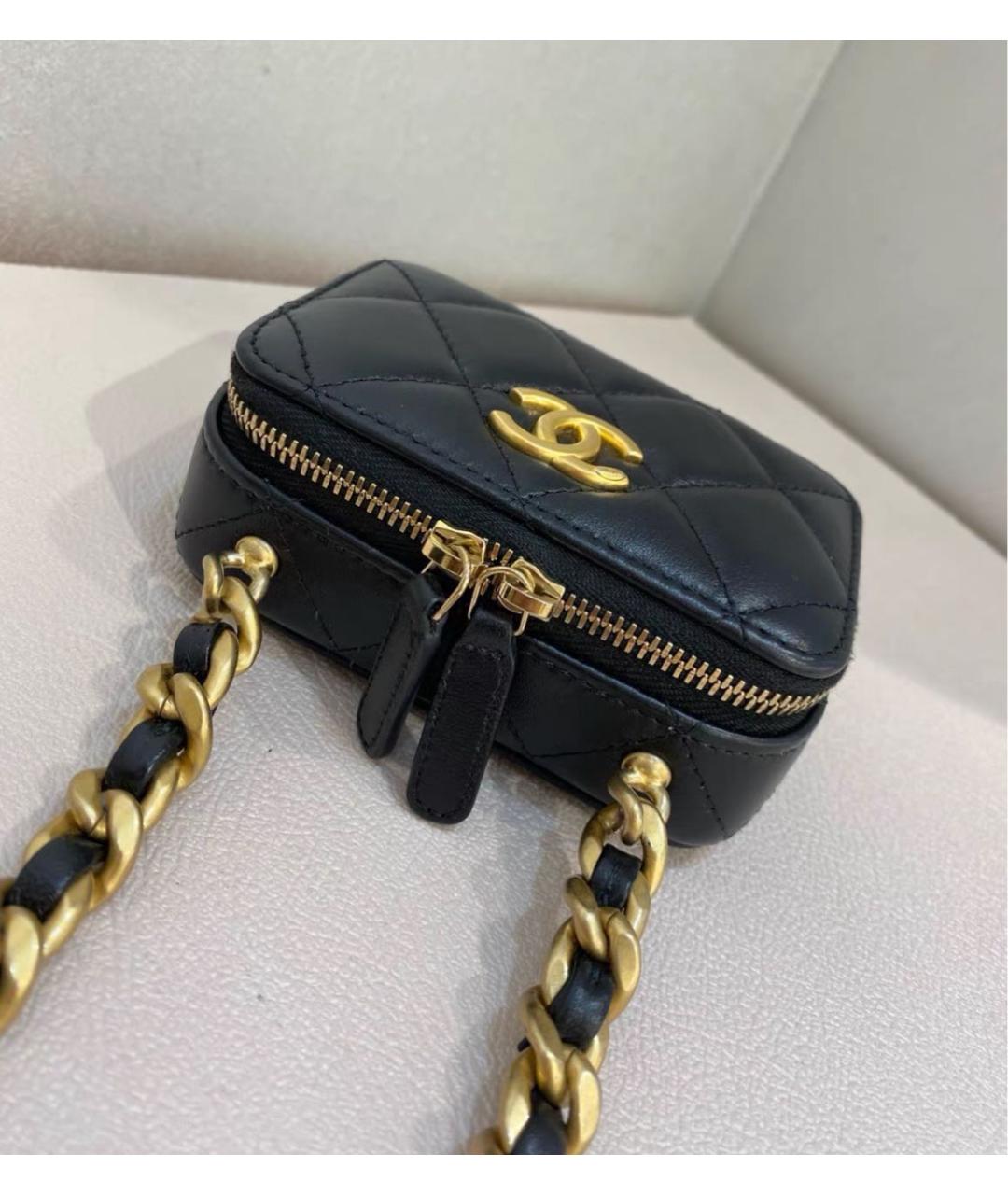 CHANEL Черная кожаная сумка через плечо, фото 4