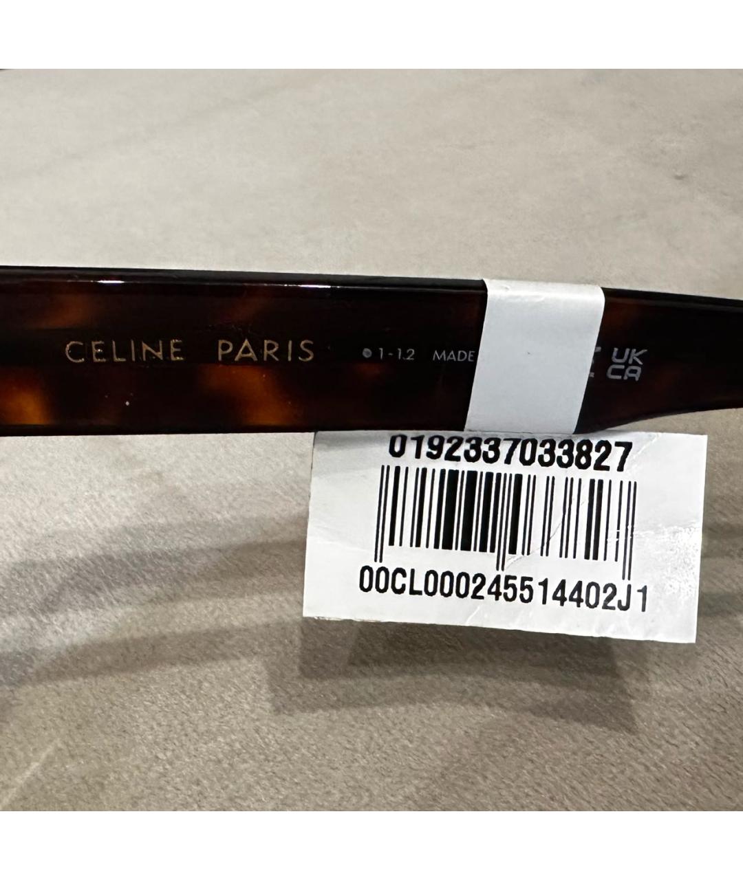 CELINE Коричневые солнцезащитные очки из рога буйвола, фото 6