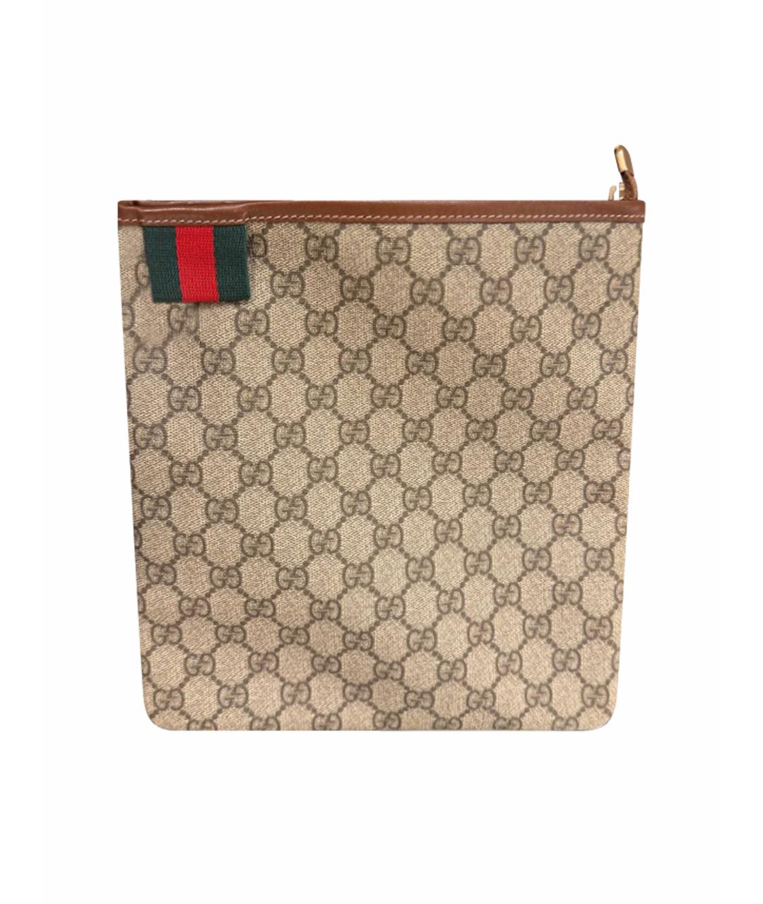 GUCCI Бежевая канва барсетка, фото 1