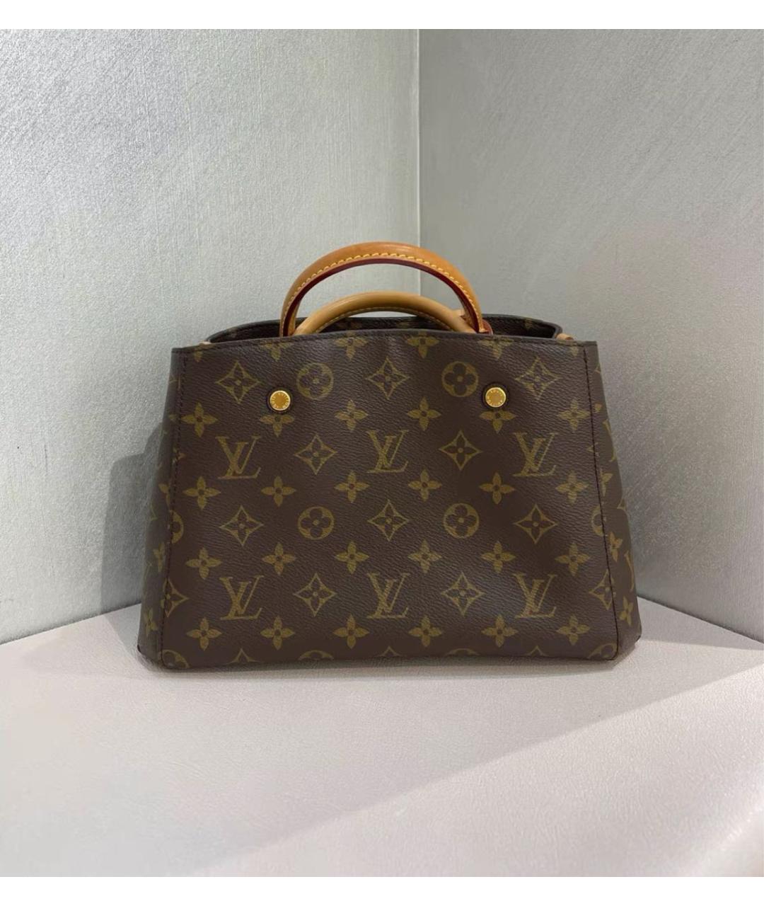 LOUIS VUITTON Коричневая кожаная сумка через плечо, фото 3