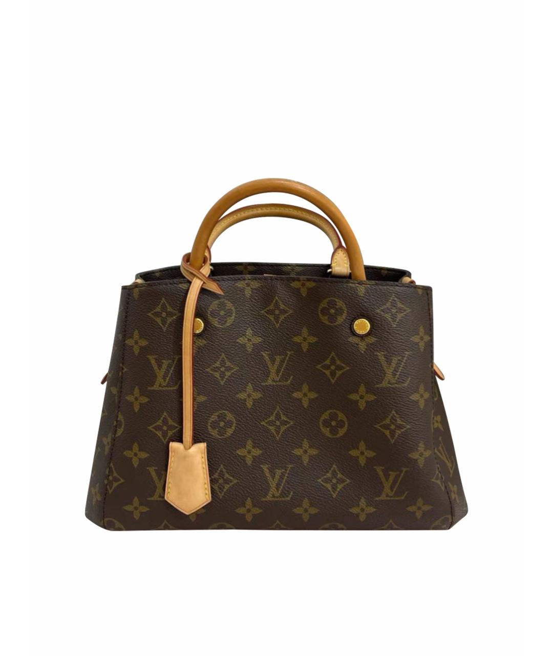 LOUIS VUITTON Коричневая кожаная сумка через плечо, фото 1