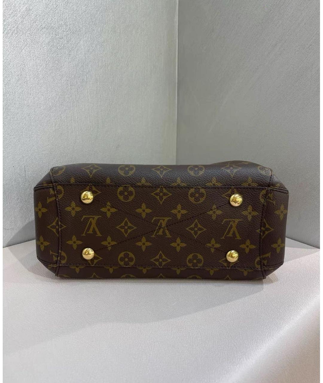LOUIS VUITTON Коричневая кожаная сумка через плечо, фото 6