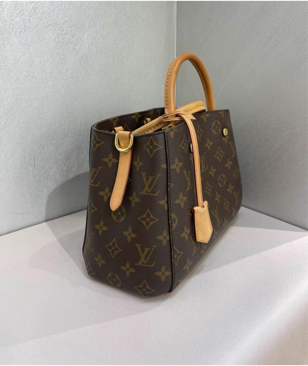 LOUIS VUITTON Коричневая кожаная сумка через плечо, фото 4