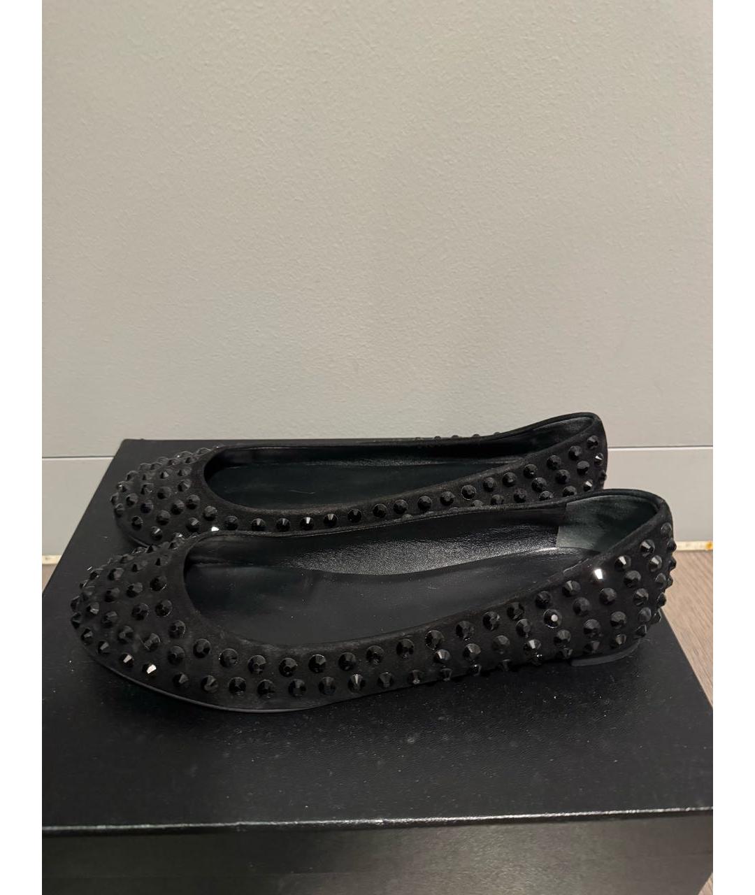 GUCCI Черные бархатные балетки, фото 5