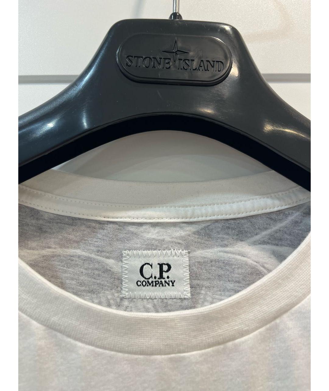 CP COMPANY Белая хлопковая футболка, фото 3