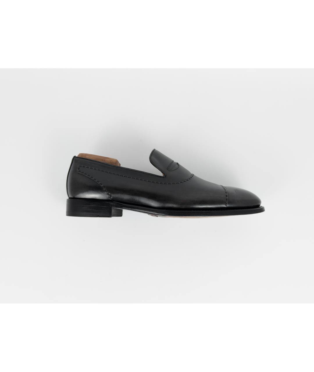 BRIONI Черные кожаные лоферы, фото 10