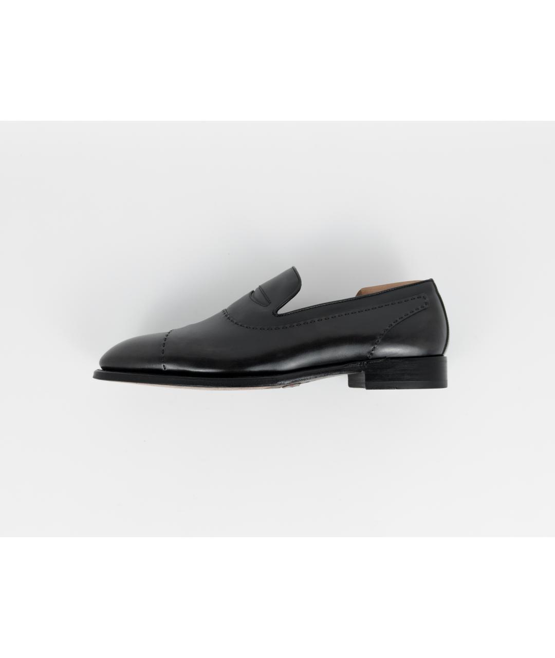 BRIONI Черные кожаные лоферы, фото 2