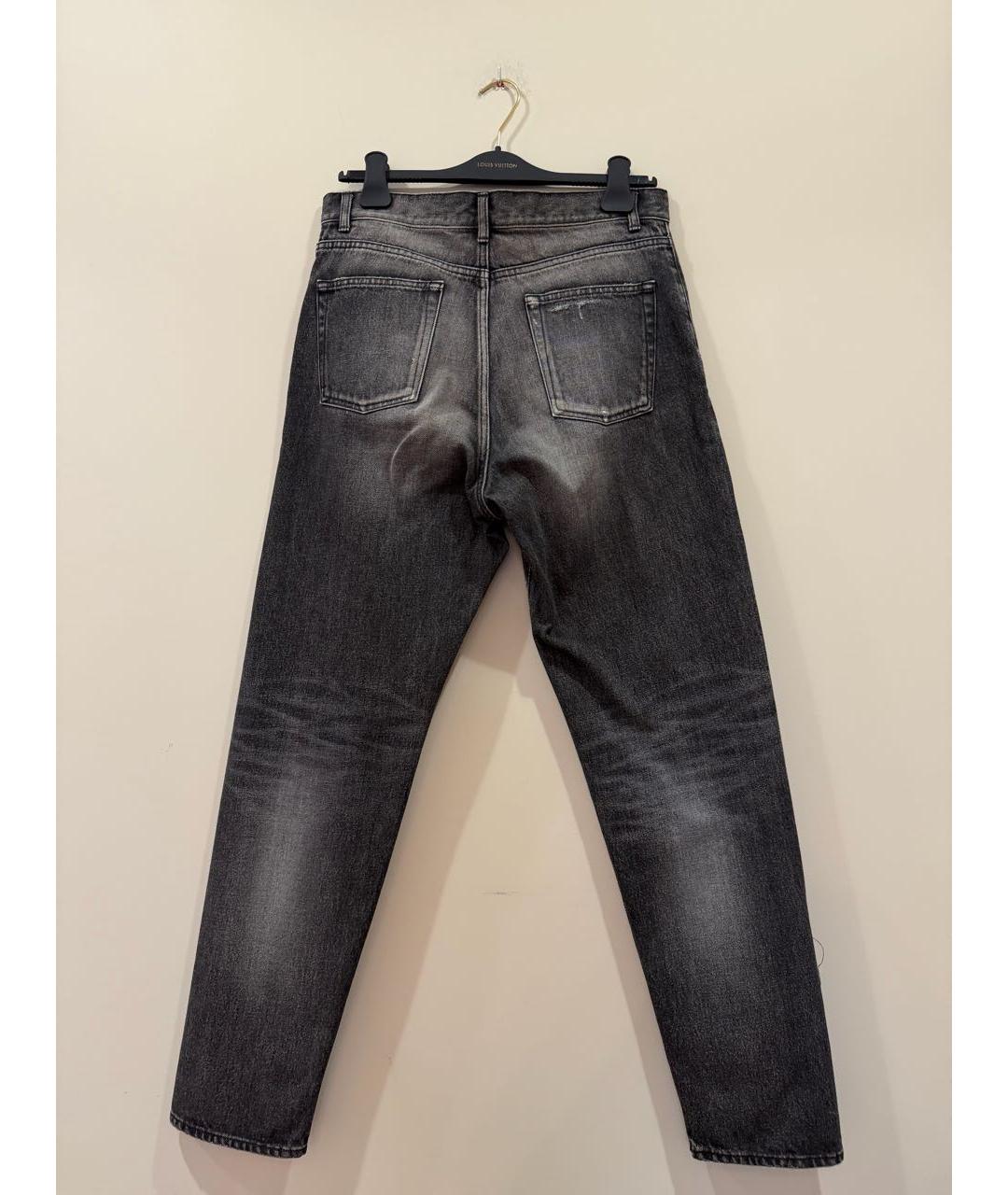 SAINT LAURENT Черные хлопковые джинсы слим, фото 2