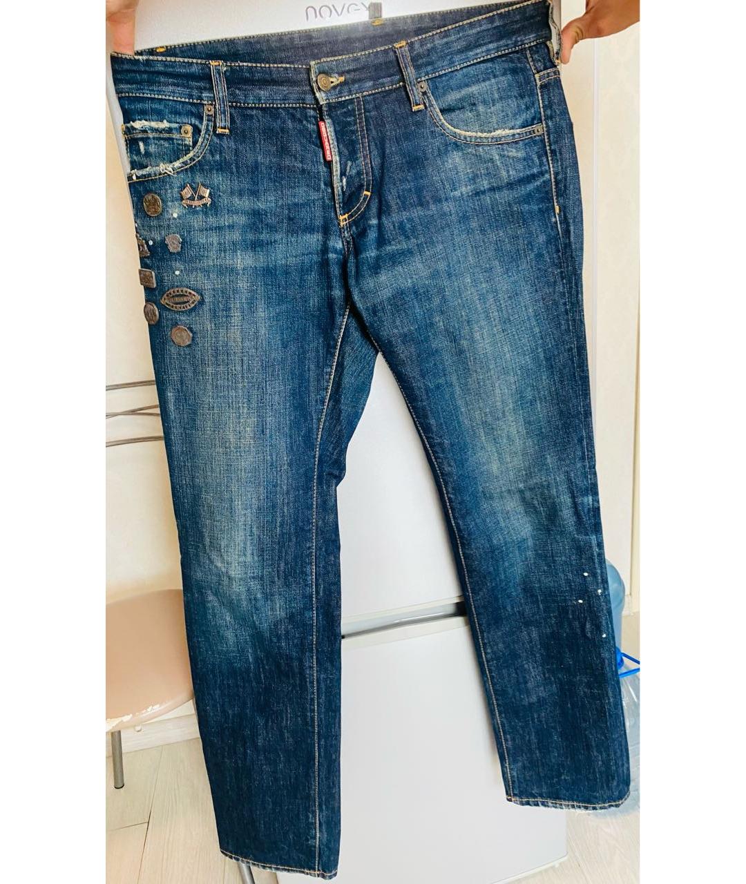 DSQUARED2 Синие хлопковые джинсы, фото 6