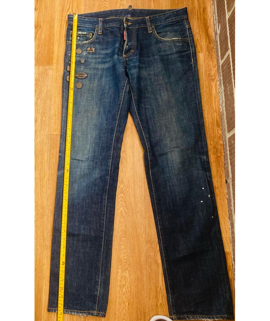 DSQUARED2 Синие хлопковые джинсы, фото 4