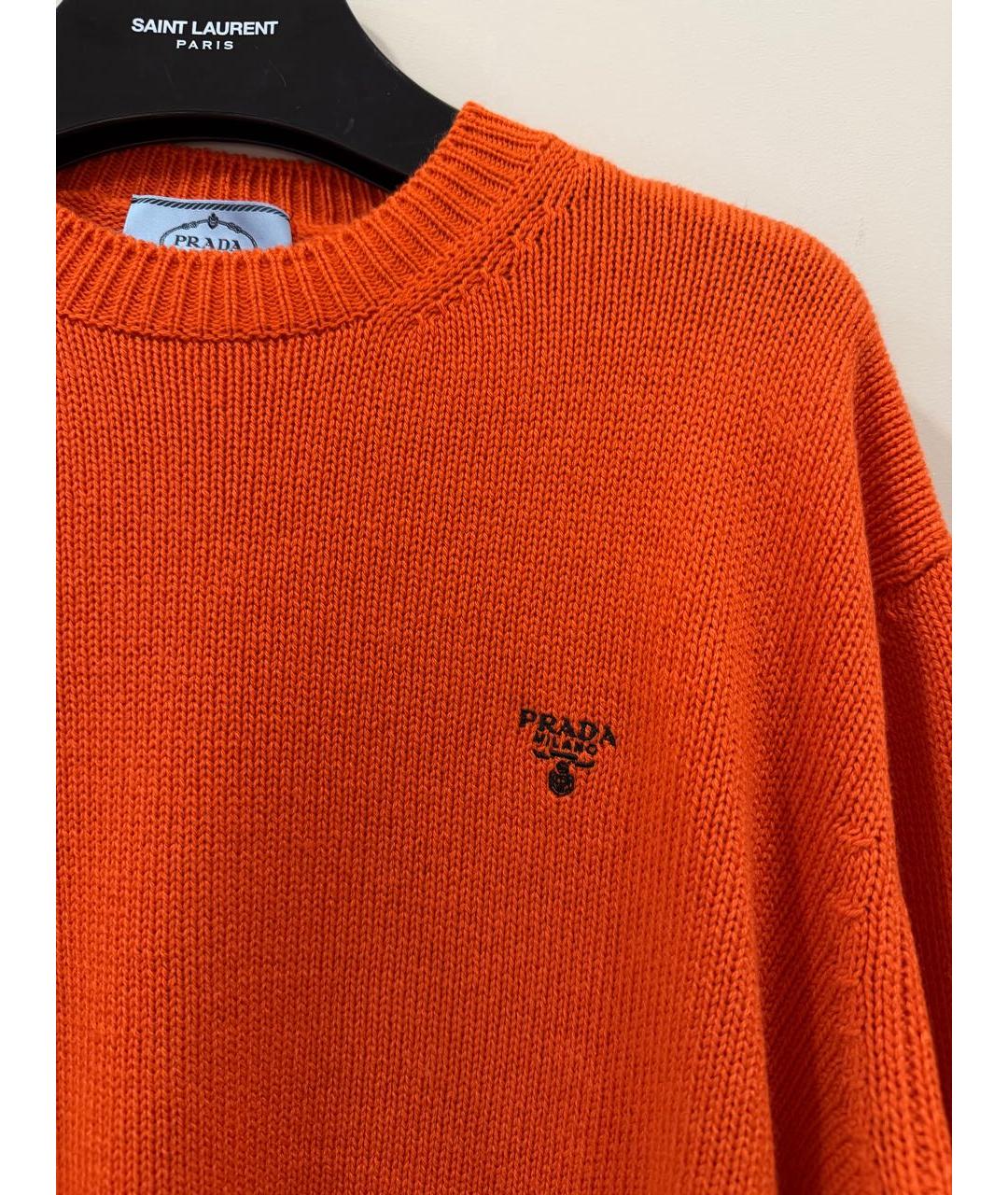 PRADA Оранжевый кашемировый джемпер / свитер, фото 5