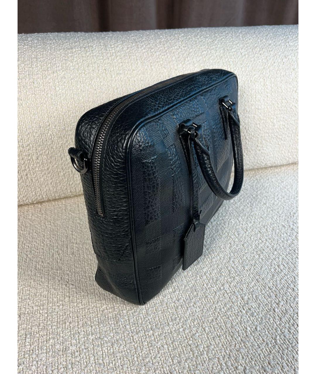 BURBERRY Черный кожаный портфель, фото 8
