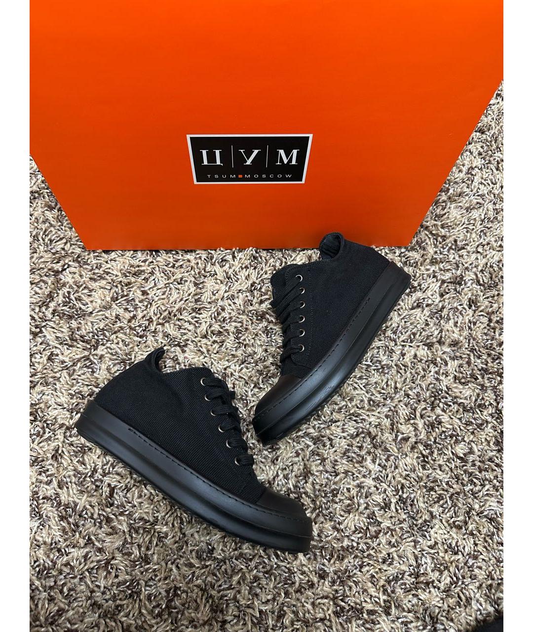 RICK OWENS Черные кеды, фото 2