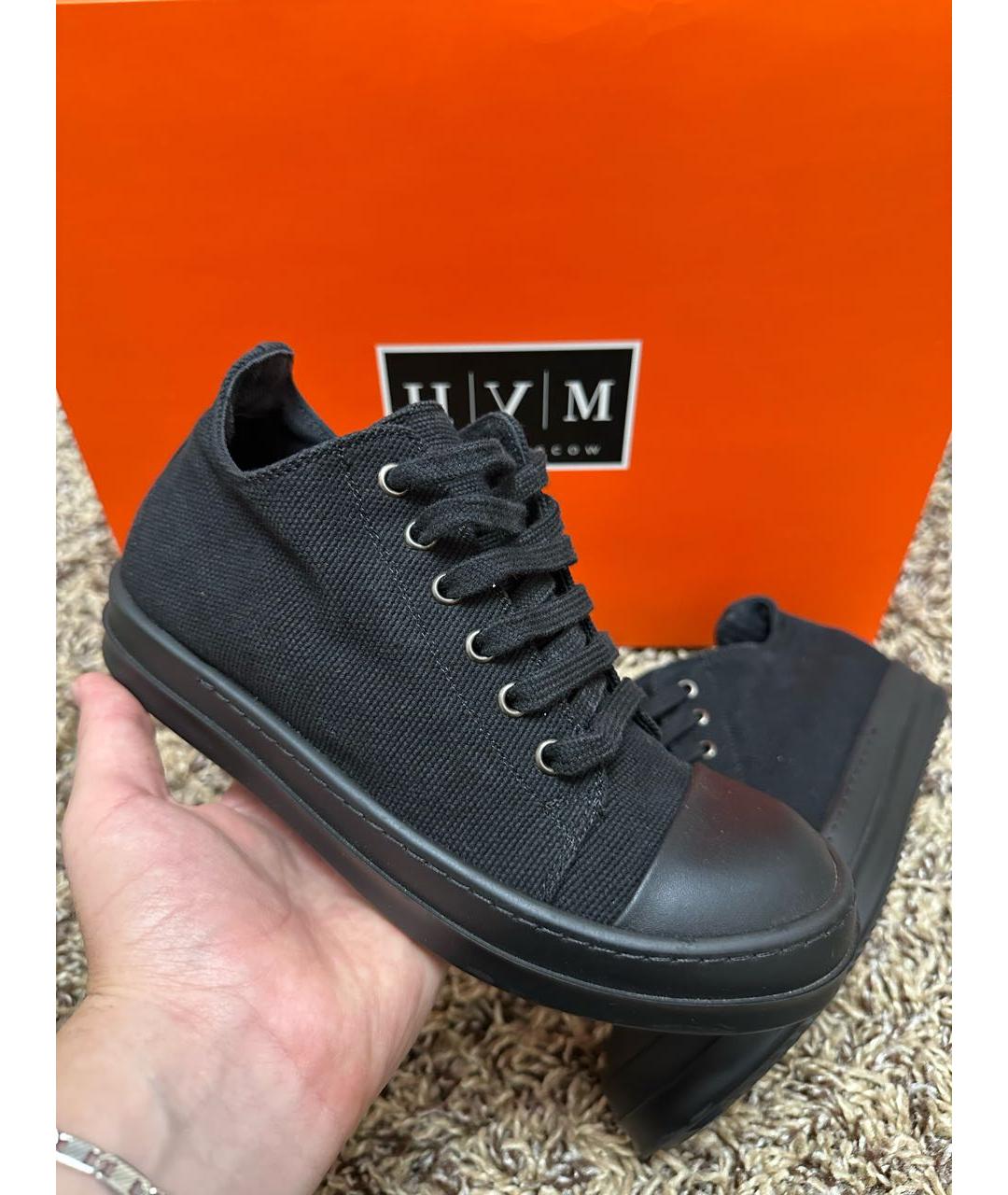 RICK OWENS Черные кеды, фото 6