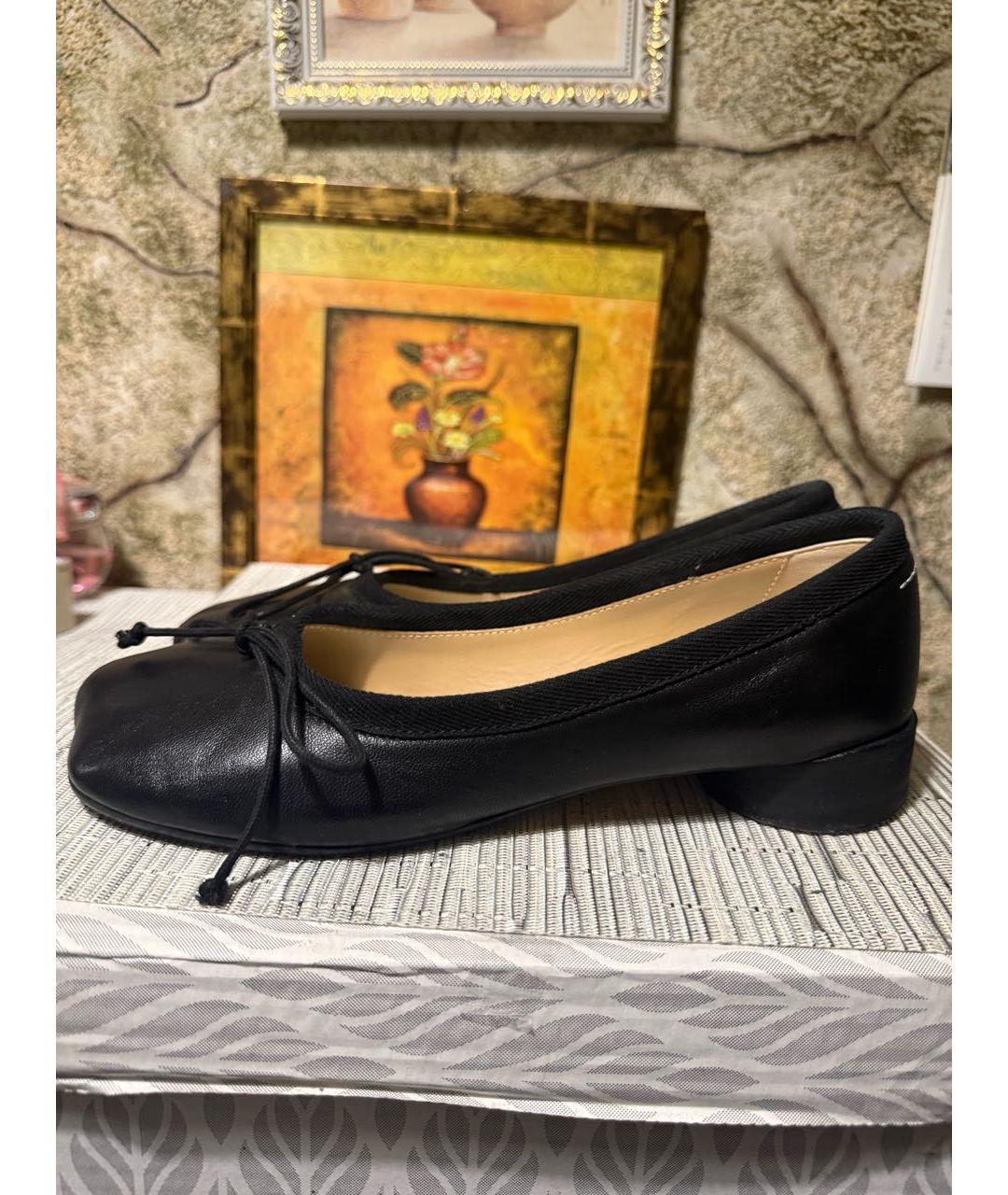 MM6 MAISON MARGIELA Черные кожаные балетки, фото 8