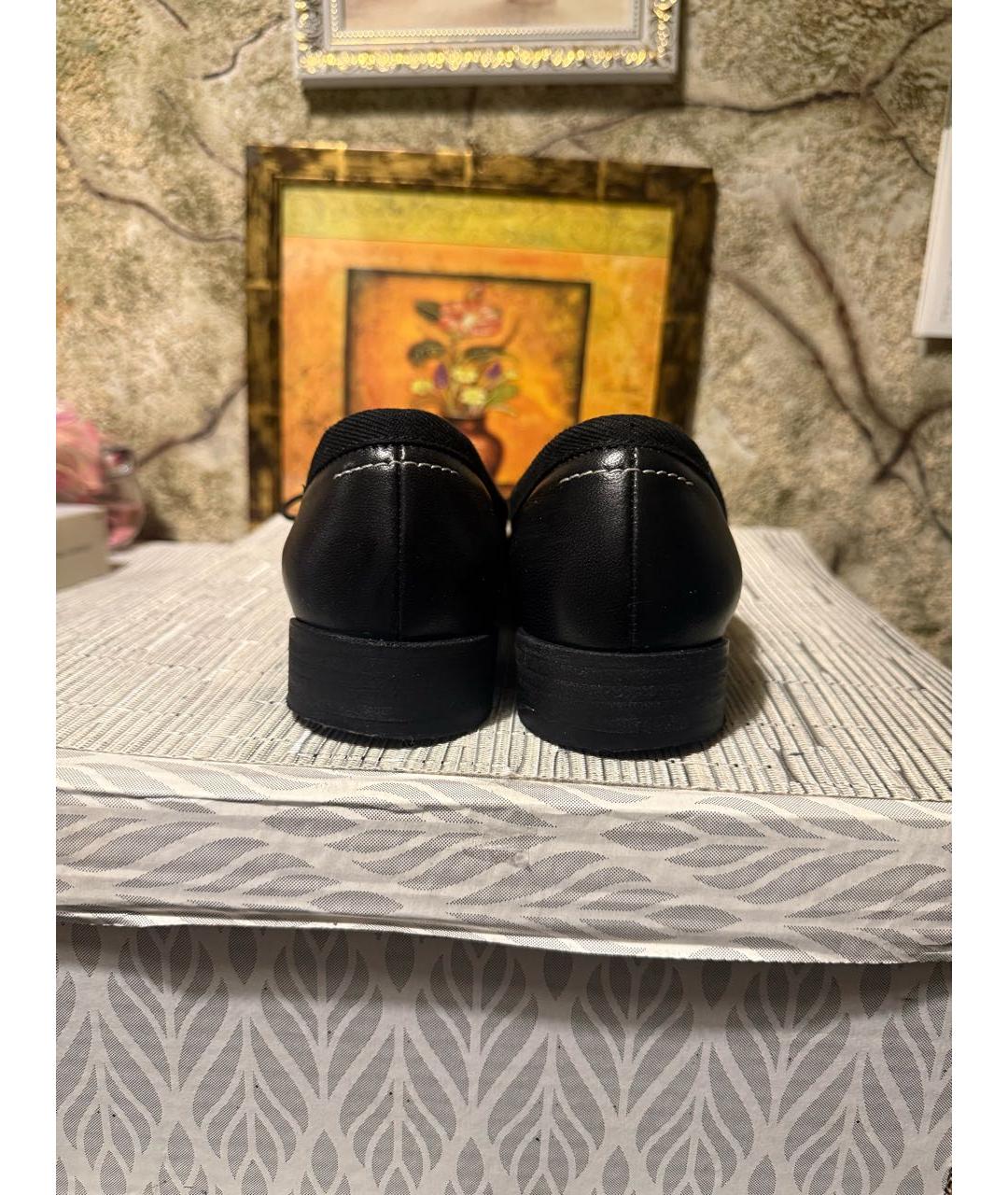 MM6 MAISON MARGIELA Черные кожаные балетки, фото 4