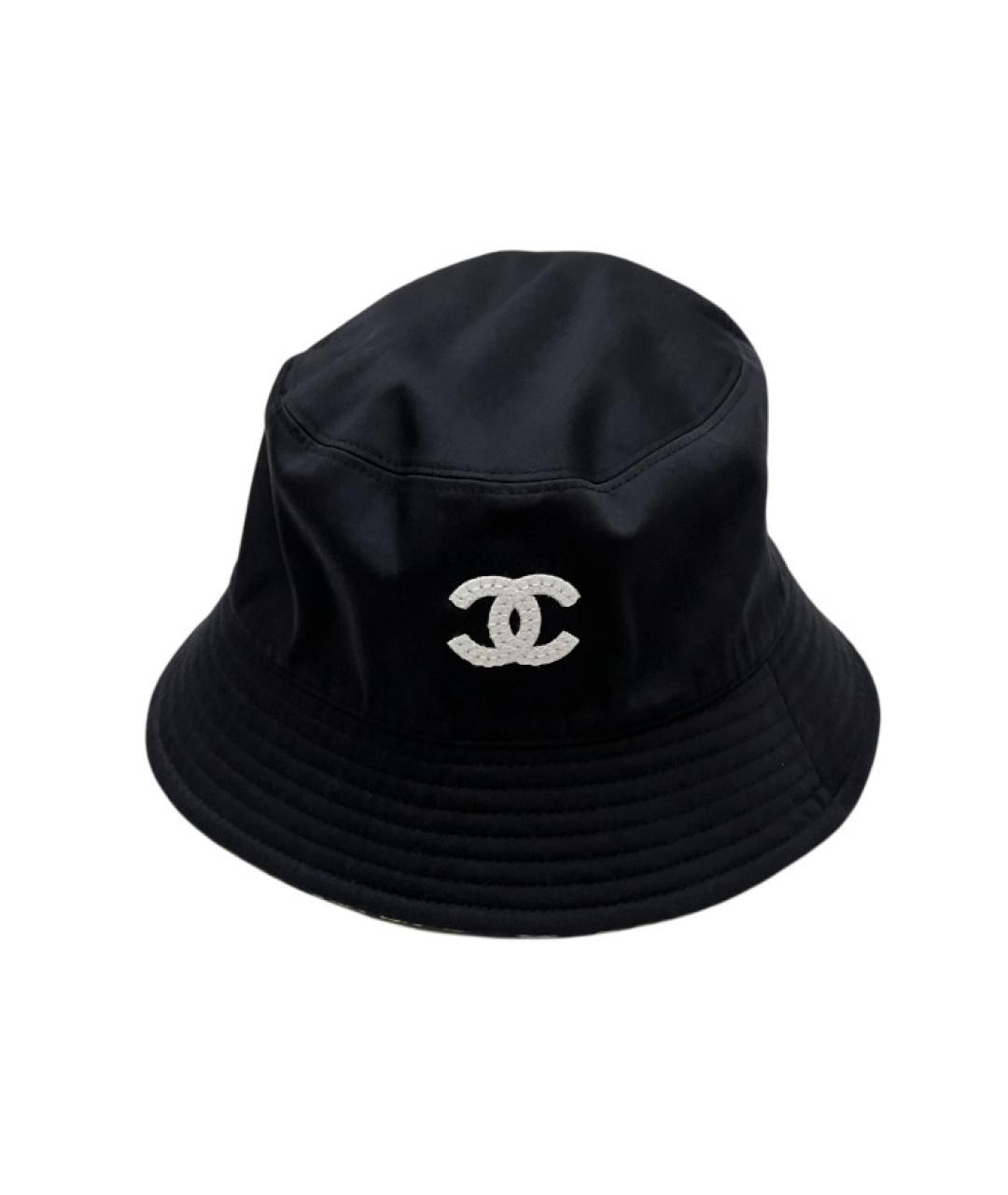 CHANEL Черная хлопковая панама, фото 1