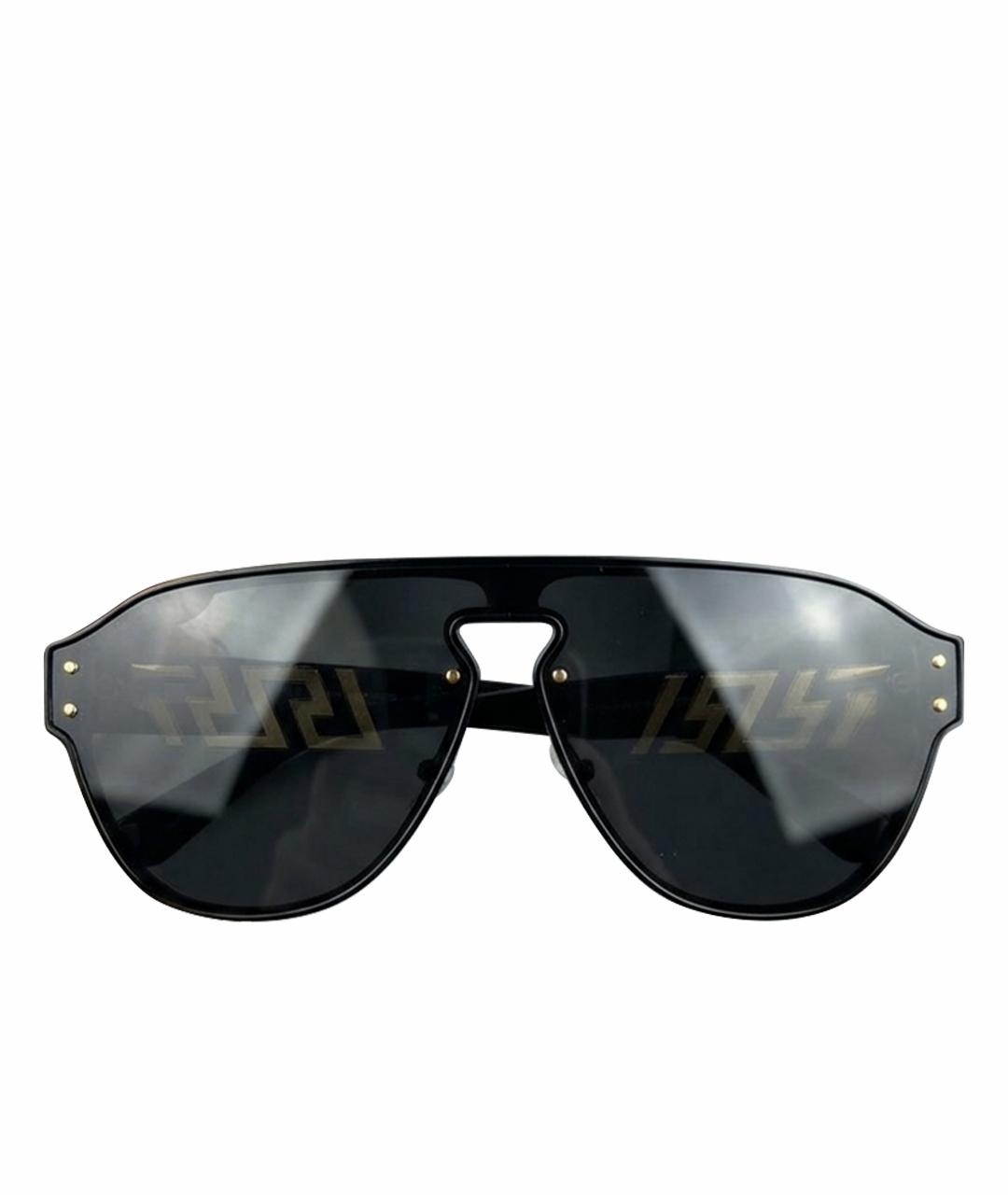 VERSACE Черные пластиковые солнцезащитные очки, фото 1