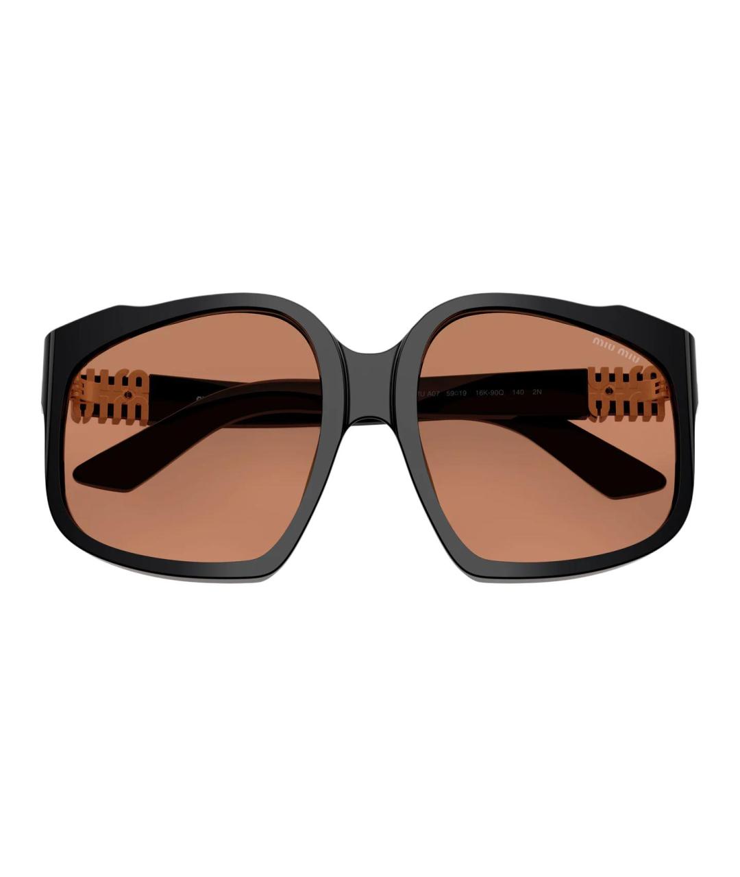 MIU MIU Черные пластиковые солнцезащитные очки, фото 4