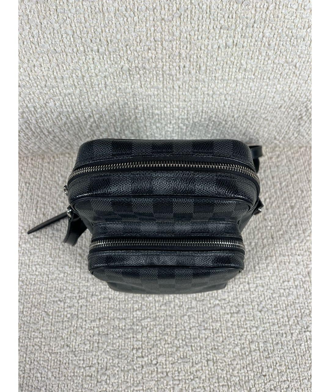 LOUIS VUITTON Антрацитовая канва сумка на плечо, фото 6