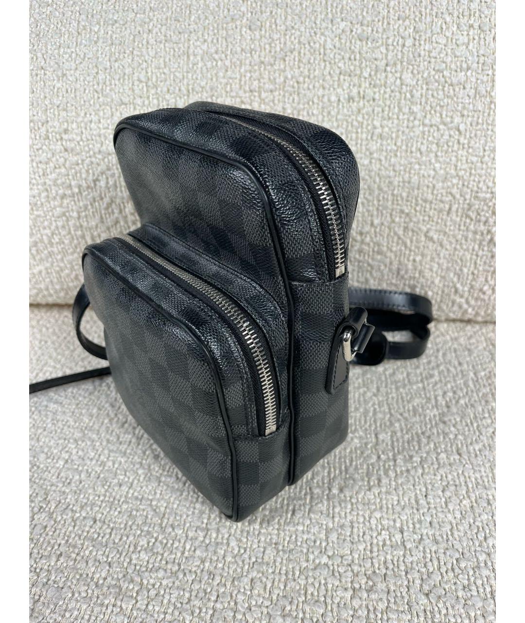 LOUIS VUITTON Антрацитовая канва сумка на плечо, фото 7