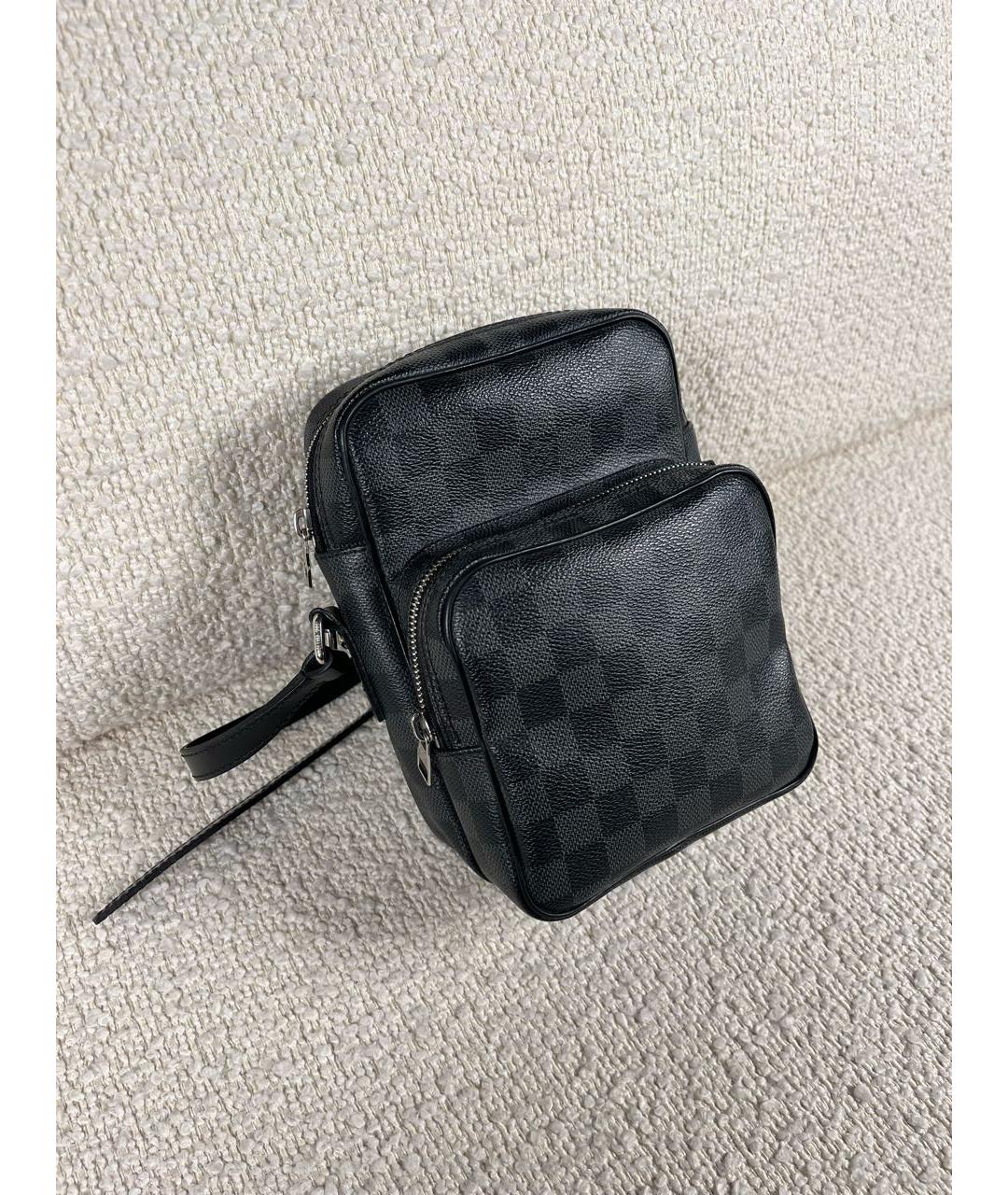 LOUIS VUITTON Антрацитовая канва сумка на плечо, фото 2
