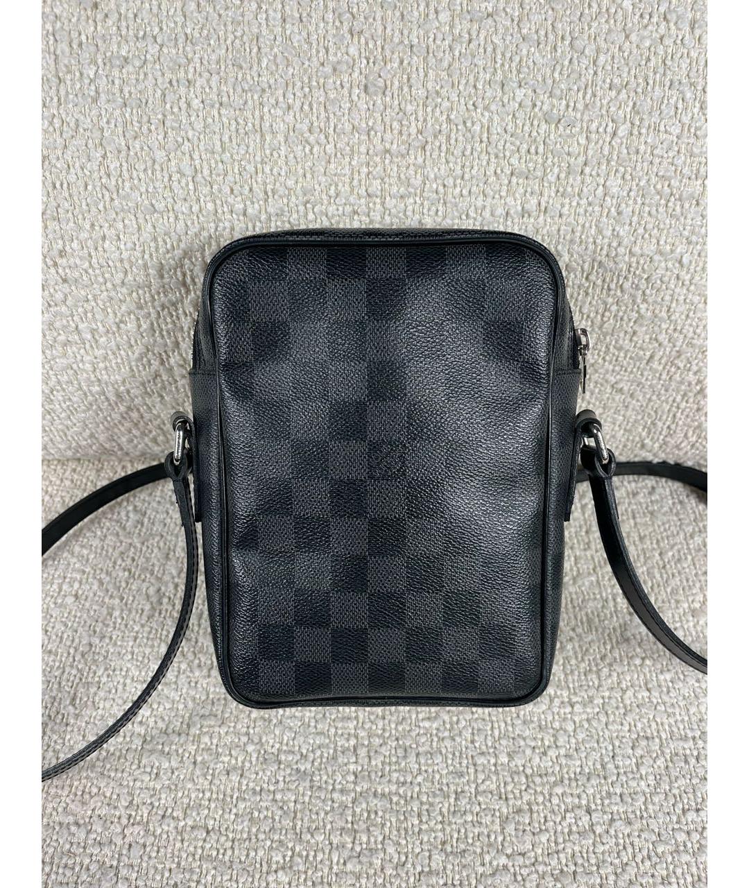 LOUIS VUITTON Антрацитовая канва сумка на плечо, фото 3