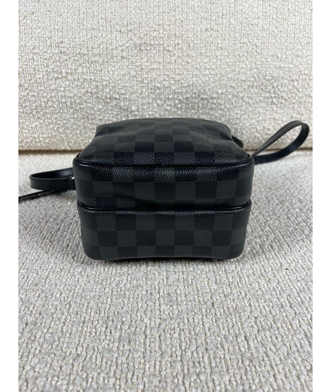 LOUIS VUITTON Антрацитовая канва сумка на плечо, фото 5