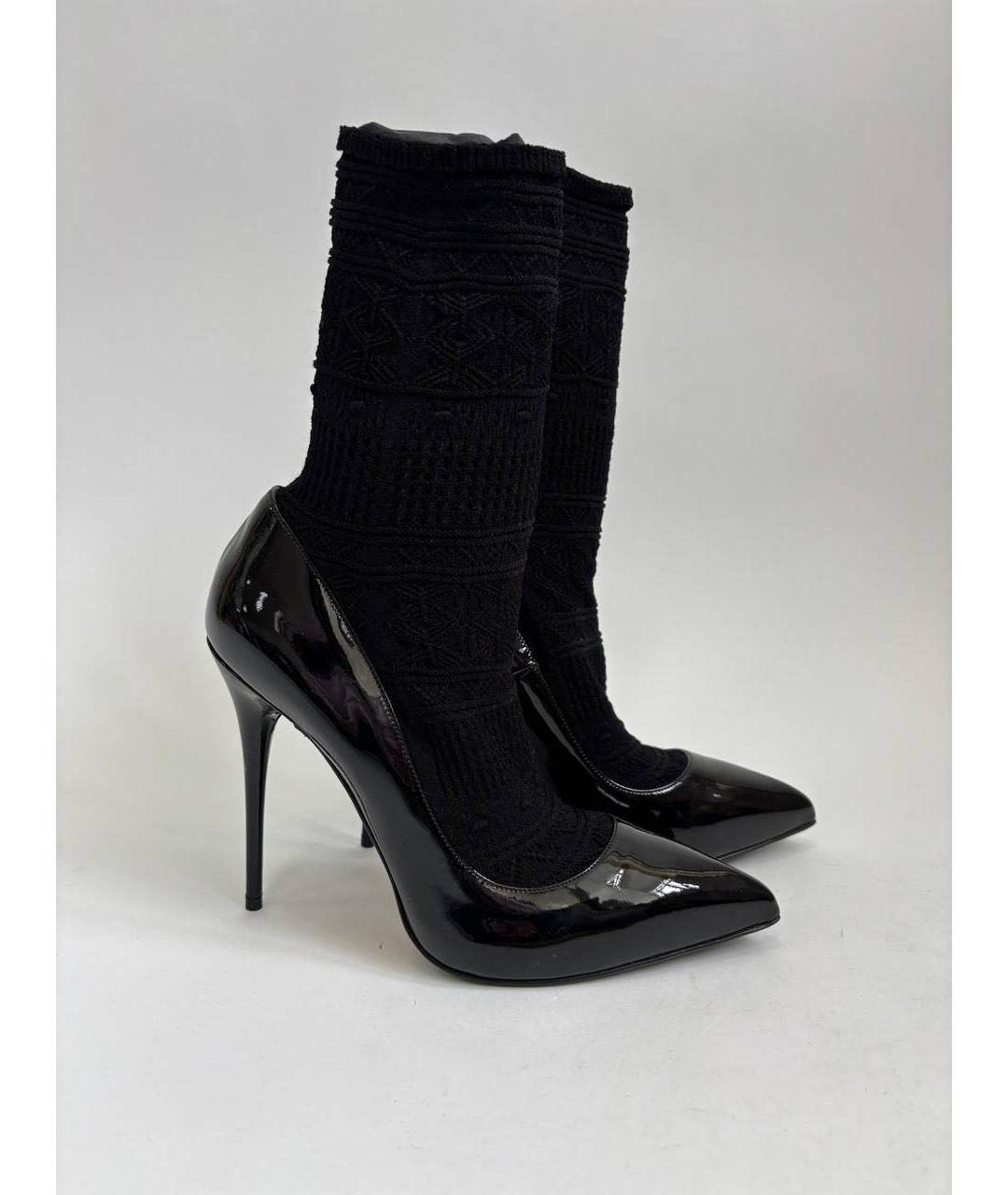 ALEXANDER MCQUEEN Черные туфли из лакированной кожи, фото 5