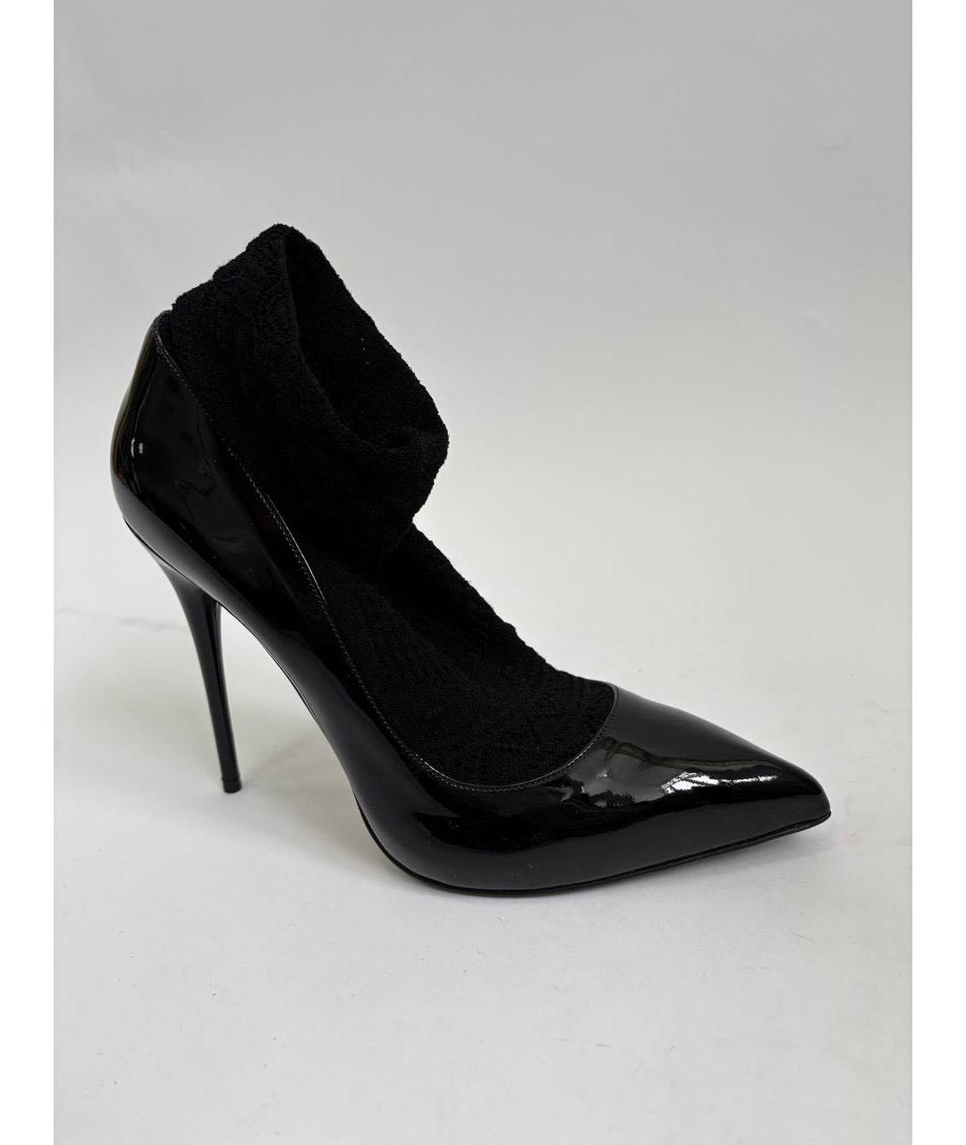 ALEXANDER MCQUEEN Черные туфли из лакированной кожи, фото 9