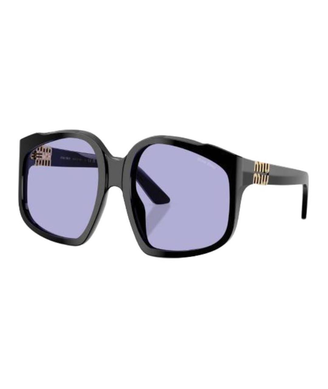 MIU MIU Черные пластиковые солнцезащитные очки, фото 1