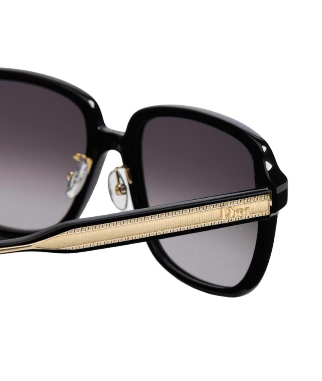 CHRISTIAN DIOR Черные пластиковые солнцезащитные очки, фото 4