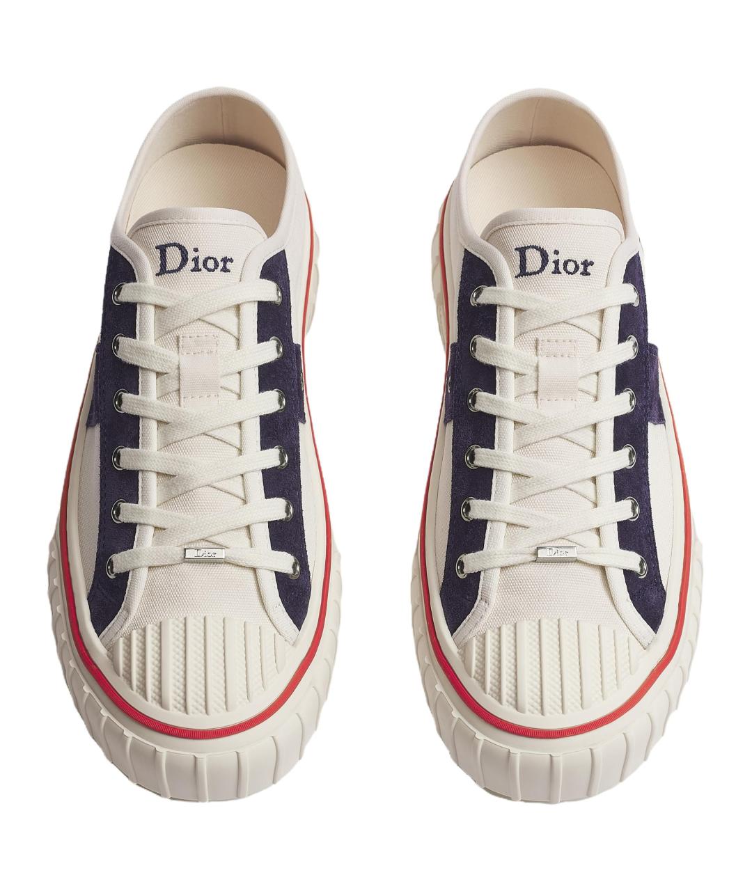 CHRISTIAN DIOR Белые текстильные низкие кроссовки / кеды, фото 3