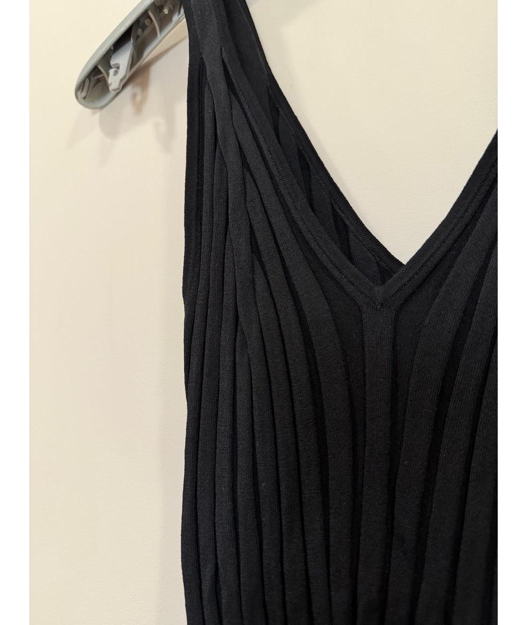 HELMUT LANG Черная вискозная майка, фото 2