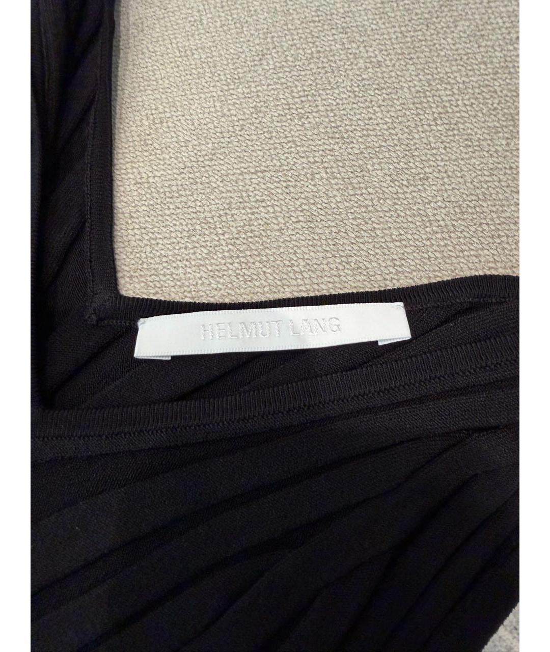 HELMUT LANG Черная вискозная майка, фото 3