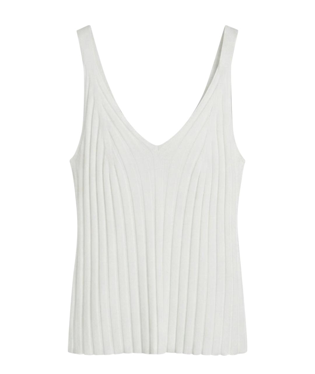 HELMUT LANG Белая вискозная майка, фото 1