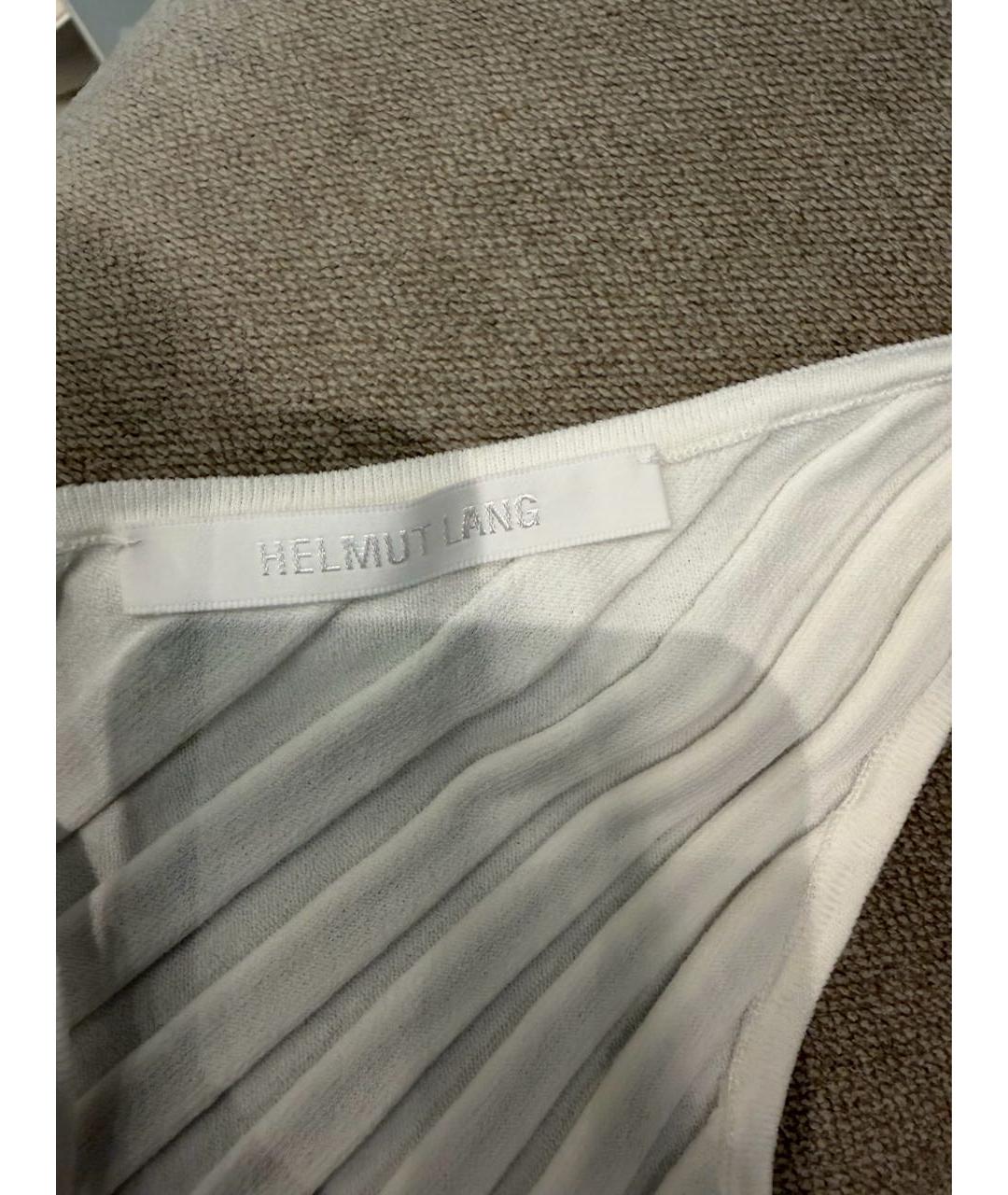 HELMUT LANG Белая вискозная майка, фото 3