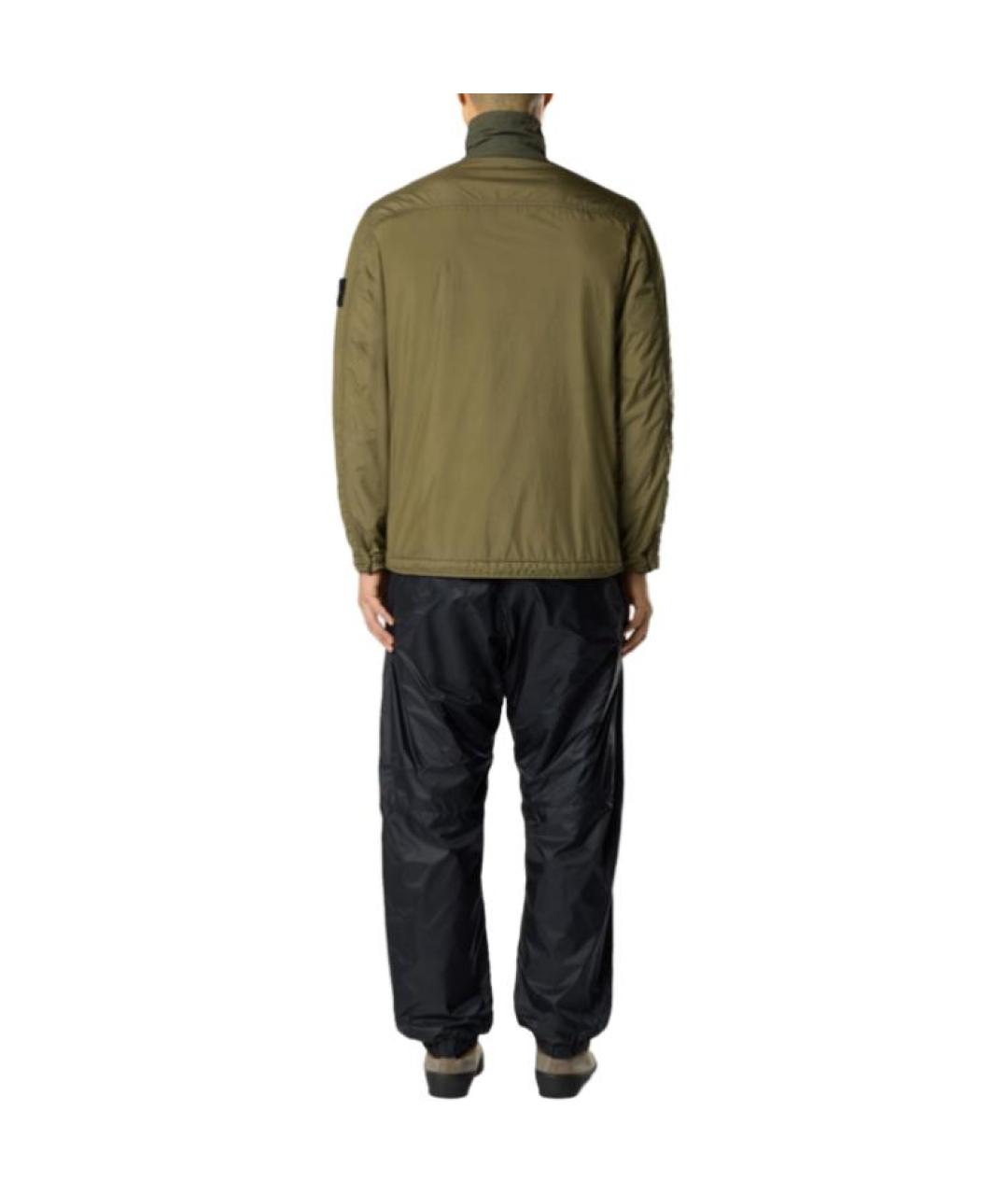 STONE ISLAND Зеленый пуховик, фото 4