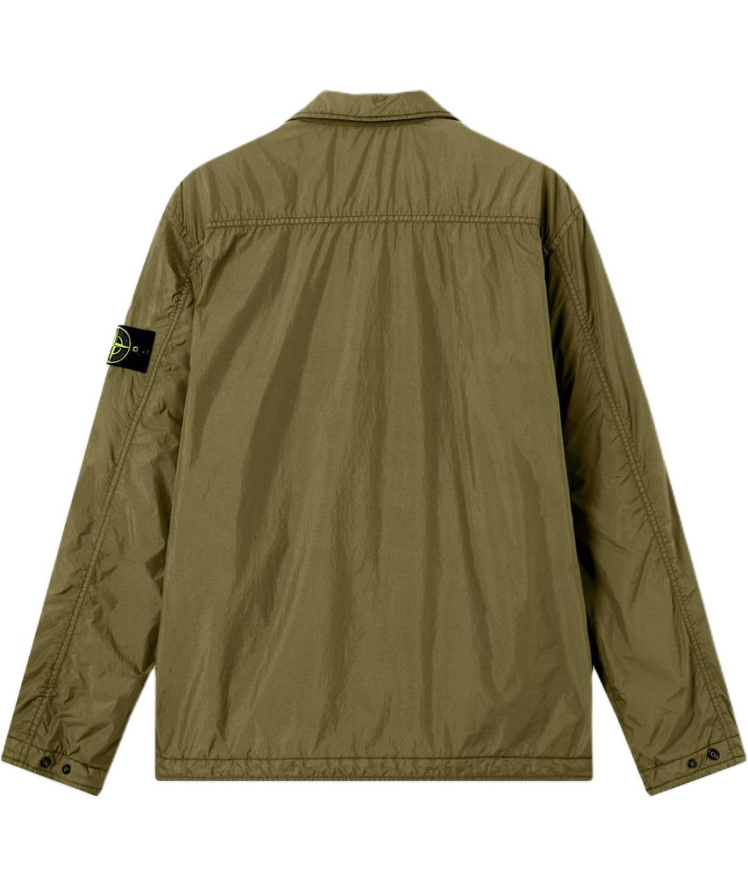 STONE ISLAND Зеленый пуховик, фото 2