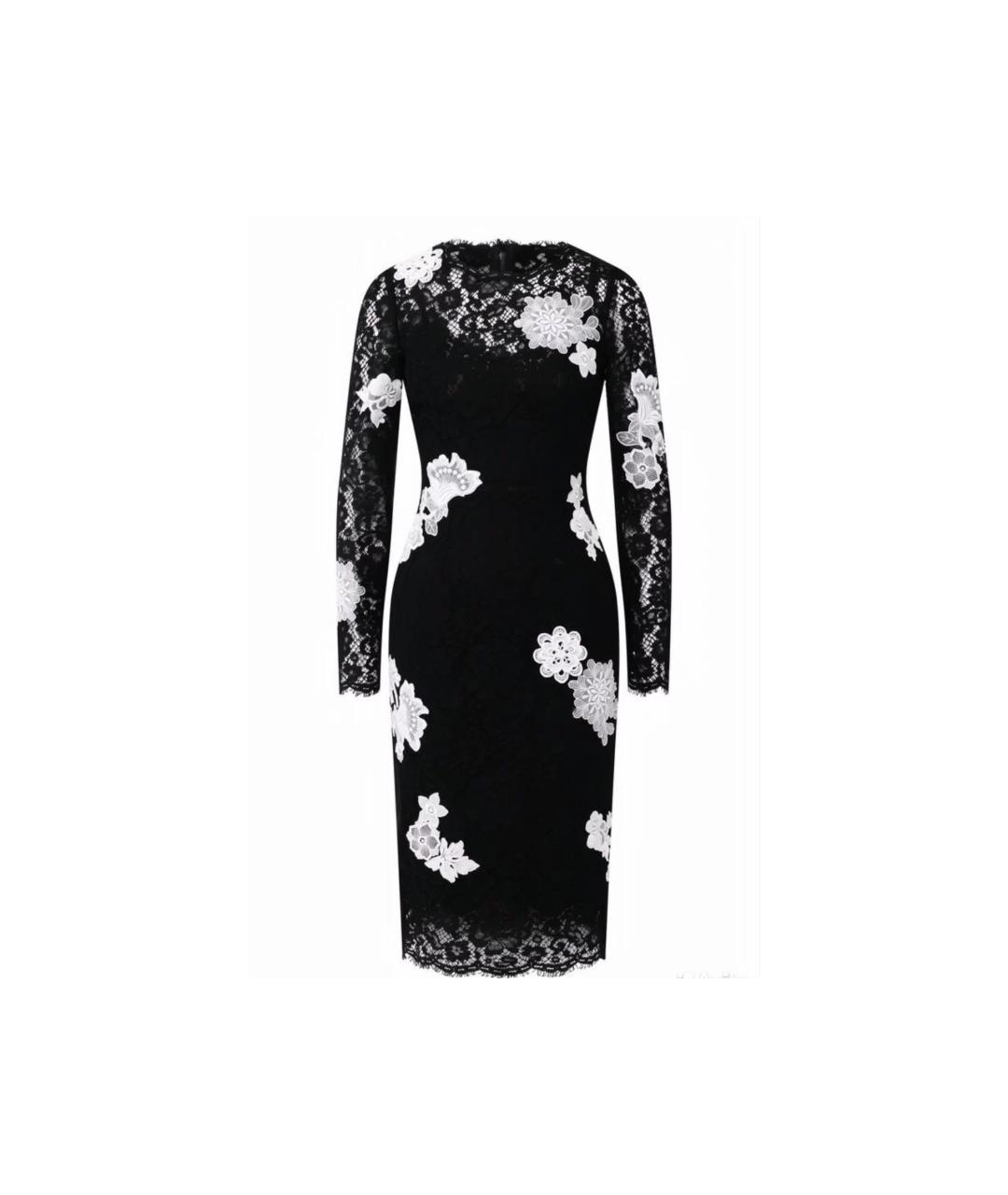 DOLCE&GABBANA Черное кружевное вечернее платье, фото 9
